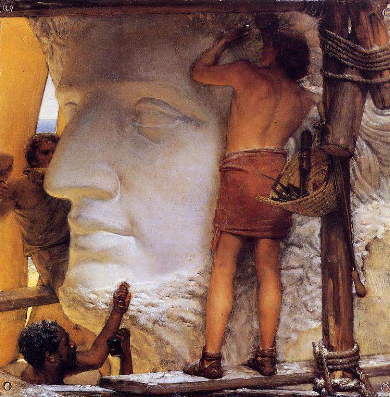 Sculptors working on statue of Nero