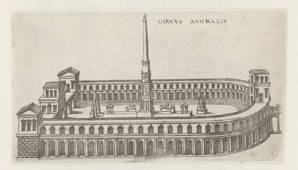 17th century illustration of Stadium of Domitian