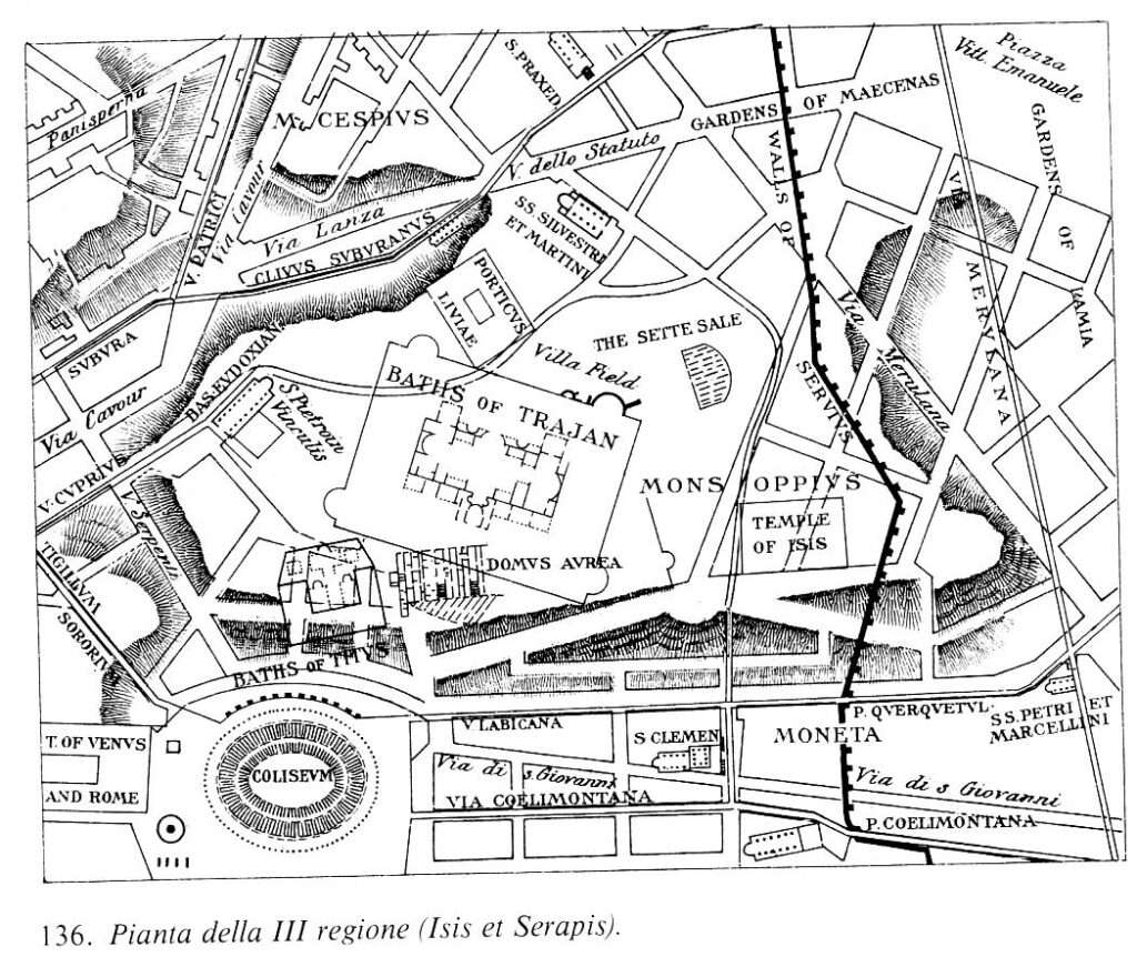 Map of Esquiline Hill Lanciani